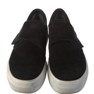 Vince Black Suede Slip-On Loafers